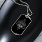 Calavera Mexican Skull 80 Necklace Stainless Steel or 18k Gold Dog Tag 24" Chain-Express Your Love Gifts