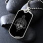 Calavera Mexican Skull 80 Necklace Stainless Steel or 18k Gold Dog Tag 24" Chain-Express Your Love Gifts