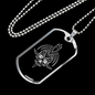 Calavera Mexican Skull 80 Necklace Stainless Steel or 18k Gold Dog Tag 24" Chain-Express Your Love Gifts