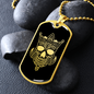 Calavera Mexican Skull 81 Necklace Stainless Steel or 18k Gold Dog Tag 24" Chain-Express Your Love Gifts