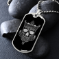 Calavera Mexican Skull 81 Necklace Stainless Steel or 18k Gold Dog Tag 24" Chain-Express Your Love Gifts