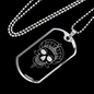 Calavera Mexican Skull 82 Necklace Stainless Steel or 18k Gold Dog Tag 24" Chain-Express Your Love Gifts