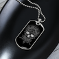 Calavera Mexican Skull 86 Necklace Stainless Steel or 18k Gold Dog Tag 24" Chain-Express Your Love Gifts