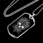 Calavera Mexican Skull 86 Necklace Stainless Steel or 18k Gold Dog Tag 24" Chain-Express Your Love Gifts