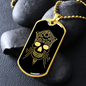 Calavera Mexican Skull 87 Necklace Stainless Steel or 18k Gold Dog Tag 24" Chain-Express Your Love Gifts