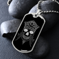 Calavera Mexican Skull 87 Necklace Stainless Steel or 18k Gold Dog Tag 24" Chain-Express Your Love Gifts