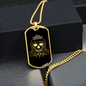 Calavera Mexican Skull 89 Necklace Stainless Steel or 18k Gold Dog Tag 24" Chain-Express Your Love Gifts