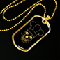 Calavera Mexican Skull 92 Necklace Stainless Steel or 18k Gold Dog Tag 24" Chain-Express Your Love Gifts