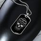 Calavera Mexican Skull 93 Necklace Stainless Steel or 18k Gold Dog Tag 24" Chain-Express Your Love Gifts