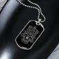 Calavera Mexican Skull 94 Necklace Stainless Steel or 18k Gold Dog Tag 24" Chain-Express Your Love Gifts