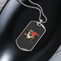 Calavera Mexican Skull Sugar Asian Skull Necklace Stainless Steel or 18k Gold Dog Tag 24" Chain-Express Your Love Gifts