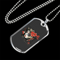 Calavera Mexican Skull Sugar Asian Skull Necklace Stainless Steel or 18k Gold Dog Tag 24" Chain-Express Your Love Gifts