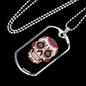 Calavera Mexican Smiling Sugar Skull Necklace Stainless Steel or 18k Gold Dog Tag 24" Chain-Express Your Love Gifts