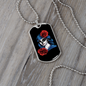 Calavera Mexican Sugar Calavera Catrina Necklace Stainless Steel or 18k Gold Dog Tag 24" Chain-Express Your Love Gifts