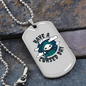 Calavera Mexican Sugar Cursed Day of Dead Necklace Stainless Steel or 18k Gold Dog Tag 24" Chain-Express Your Love Gifts