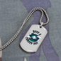 Calavera Mexican Sugar Cursed Day of Dead Necklace Stainless Steel or 18k Gold Dog Tag 24" Chain-Express Your Love Gifts