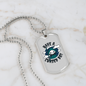 Calavera Mexican Sugar Cursed Day of Dead Necklace Stainless Steel or 18k Gold Dog Tag 24" Chain-Express Your Love Gifts