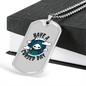 Calavera Mexican Sugar Cursed Day of Dead Necklace Stainless Steel or 18k Gold Dog Tag 24" Chain-Express Your Love Gifts