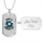 Calavera Mexican Sugar Cursed Day of Dead Necklace Stainless Steel or 18k Gold Dog Tag 24" Chain-Express Your Love Gifts