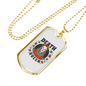 Calavera Mexican Sugar Death Queen Necklace Stainless Steel or 18k Gold Dog Tag 24" Chain-Express Your Love Gifts
