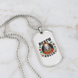 Calavera Mexican Sugar Death Queen Necklace Stainless Steel or 18k Gold Dog Tag 24" Chain-Express Your Love Gifts