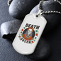 Calavera Mexican Sugar Death Queen Necklace Stainless Steel or 18k Gold Dog Tag 24" Chain-Express Your Love Gifts