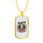 Calavera Mexican Sugar Death Queen Necklace Stainless Steel or 18k Gold Dog Tag 24" Chain-Express Your Love Gifts