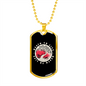 Calavera Mexican Sugar Death to Life Necklace Stainless Steel or 18k Gold Dog Tag 24" Chain-Express Your Love Gifts