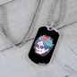 Calavera Mexican Sugar Dia De Los Muertos Necklace Stainless Steel or 18k Gold Dog Tag 24" Chain-Express Your Love Gifts