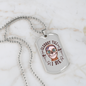 Calavera Mexican Sugar Elegant Till I Die Sugar Skull Necklace Stainless Steel or 18k Gold Dog Tag 24" Chain-Express Your Love Gifts