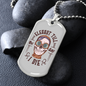 Calavera Mexican Sugar Elegant Till I Die Sugar Skull Necklace Stainless Steel or 18k Gold Dog Tag 24" Chain-Express Your Love Gifts