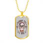 Calavera Mexican Sugar Elegant Till I Die Sugar Skull Necklace Stainless Steel or 18k Gold Dog Tag 24" Chain-Express Your Love Gifts