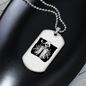 Calavera Mexican Sugar Grim Finger Necklace Stainless Steel or 18k Gold Dog Tag 24" Chain-Express Your Love Gifts