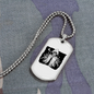 Calavera Mexican Sugar Grim Finger Necklace Stainless Steel or 18k Gold Dog Tag 24" Chain-Express Your Love Gifts