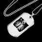 Calavera Mexican Sugar Grim Finger Necklace Stainless Steel or 18k Gold Dog Tag 24" Chain-Express Your Love Gifts
