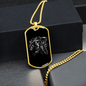 Calavera Mexican Sugar Grim Reaper Scythe Necklace Stainless Steel or 18k Gold Dog Tag 24" Chain-Express Your Love Gifts