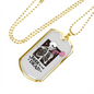 Calavera Mexican Sugar Jazz is NOT Dead Necklace Stainless Steel or 18k Gold Dog Tag 24" Chain-Express Your Love Gifts