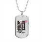 Calavera Mexican Sugar Jazz is NOT Dead Necklace Stainless Steel or 18k Gold Dog Tag 24" Chain-Express Your Love Gifts