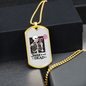 Calavera Mexican Sugar Jazz is NOT Dead Necklace Stainless Steel or 18k Gold Dog Tag 24" Chain-Express Your Love Gifts
