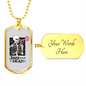 Calavera Mexican Sugar Jazz is NOT Dead Necklace Stainless Steel or 18k Gold Dog Tag 24" Chain-Express Your Love Gifts