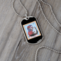 Calavera Mexican Sugar LaChingona Necklace Stainless Steel or 18k Gold Dog Tag 24" Chain-Express Your Love Gifts