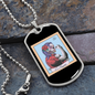 Calavera Mexican Sugar LaChingona Necklace Stainless Steel or 18k Gold Dog Tag 24" Chain-Express Your Love Gifts