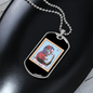 Calavera Mexican Sugar LaChingona Necklace Stainless Steel or 18k Gold Dog Tag 24" Chain-Express Your Love Gifts