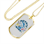 Calavera Mexican Sugar Muerte King Necklace Stainless Steel or 18k Gold Dog Tag 24" Chain-Express Your Love Gifts