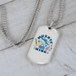 Calavera Mexican Sugar Muerte King Necklace Stainless Steel or 18k Gold Dog Tag 24" Chain-Express Your Love Gifts