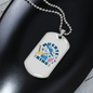 Calavera Mexican Sugar Muerte King Necklace Stainless Steel or 18k Gold Dog Tag 24" Chain-Express Your Love Gifts
