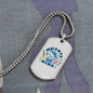Calavera Mexican Sugar Muerte King Necklace Stainless Steel or 18k Gold Dog Tag 24" Chain-Express Your Love Gifts