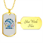 Calavera Mexican Sugar Muerte King Necklace Stainless Steel or 18k Gold Dog Tag 24" Chain-Express Your Love Gifts