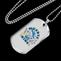 Calavera Mexican Sugar Muerte King Necklace Stainless Steel or 18k Gold Dog Tag 24" Chain-Express Your Love Gifts