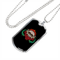 Calavera Mexican Sugar Muertos with Flowers Necklace Stainless Steel or 18k Gold Dog Tag 24" Chain-Express Your Love Gifts